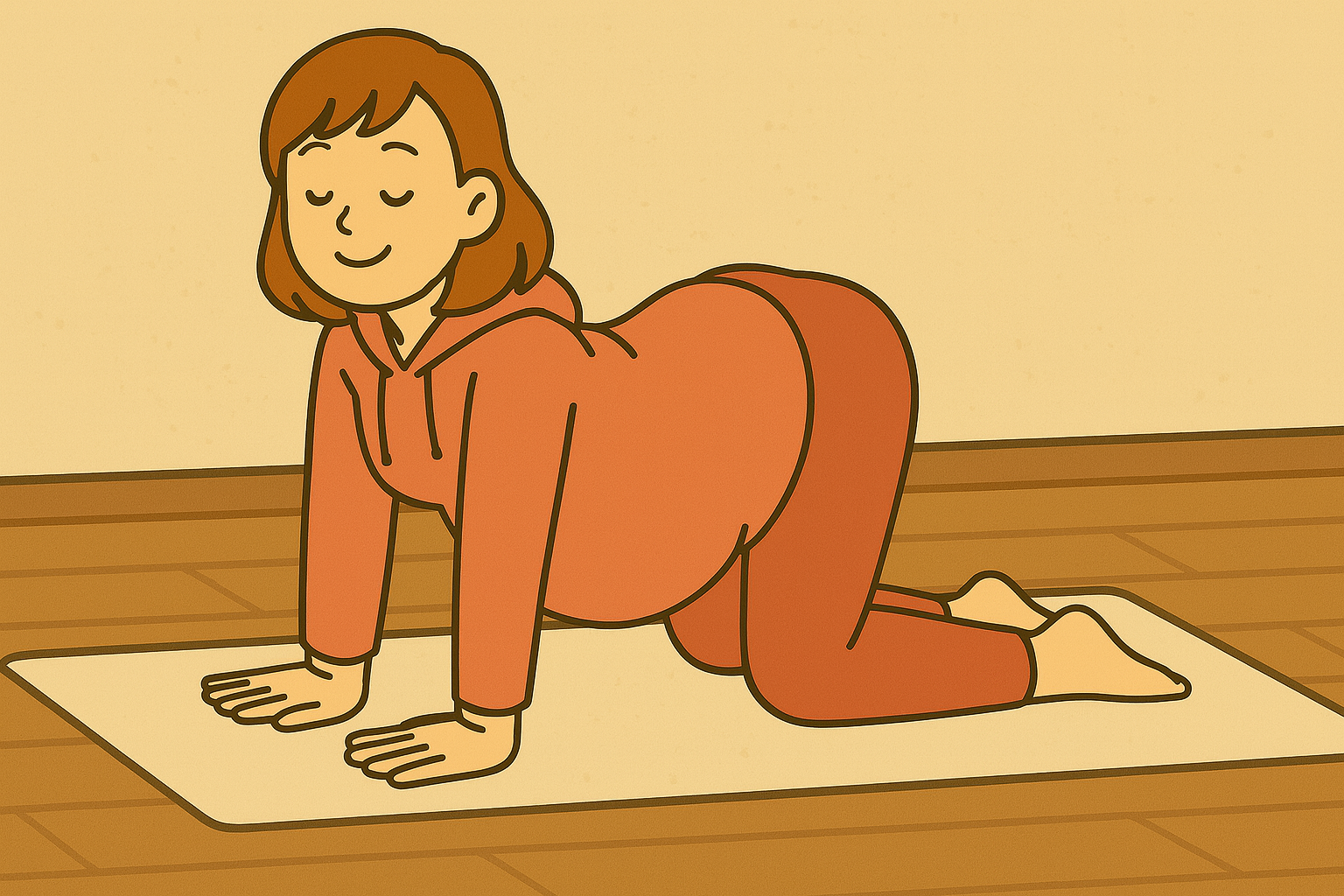 ヨガの牛のポーズ